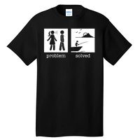 Funny Ice Fishing Tip Up Gift Cool Fishermen Fishing Flag Tall T-Shirt