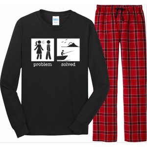 Funny Ice Fishing Tip Up Gift Cool Fishermen Fishing Flag Long Sleeve Pajama Set