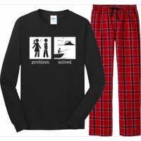 Funny Ice Fishing Tip Up Gift Cool Fishermen Fishing Flag Long Sleeve Pajama Set