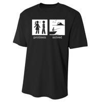 Funny Ice Fishing Tip Up Gift Cool Fishermen Fishing Flag Performance Sprint T-Shirt