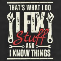 Funny I Fix Stuff T Mechanic Engineer Garage 7 Panel Mesh Trucker Snapback Hat