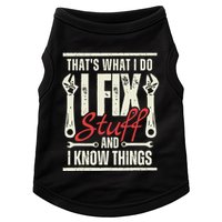 Funny I Fix Stuff T Mechanic Engineer Garage Doggie Tank
