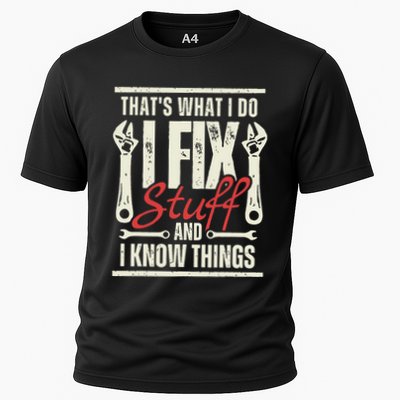 Funny I Fix Stuff T Mechanic Engineer Garage Performance Shirt