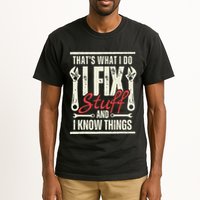 Funny I Fix Stuff T Mechanic Engineer Garage Tall T-Shirt