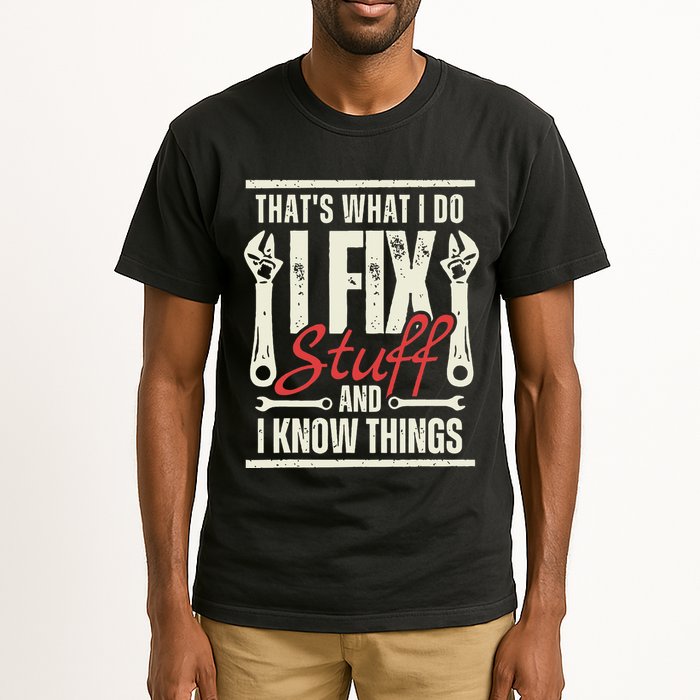 Funny I Fix Stuff T Mechanic Engineer Garage Tall T-Shirt