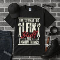 Funny I Fix Stuff T Mechanic Engineer Garage Tall T-Shirt