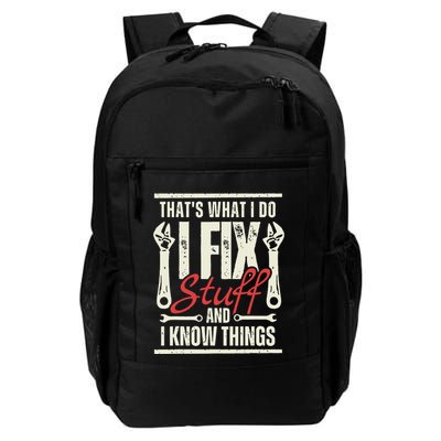 Funny I Fix Stuff T Mechanic Engineer Garage Daily Commute Backpack