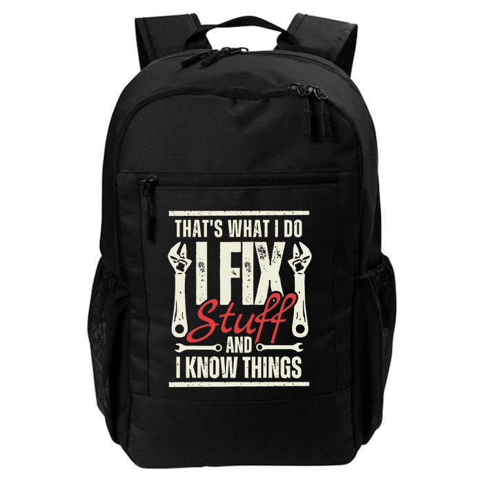 Funny I Fix Stuff T Mechanic Engineer Garage Backpack