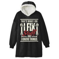 Funny I Fix Stuff T Mechanic Engineer Garage Hooded Wearable Blanket