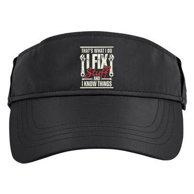 Funny I Fix Stuff T Mechanic Engineer Garage Adult Drive Performance Visor