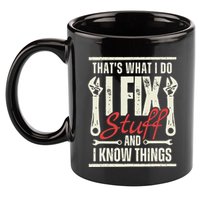 Funny I Fix Stuff T Mechanic Engineer Garage 11oz C Handle Ceramic Mug