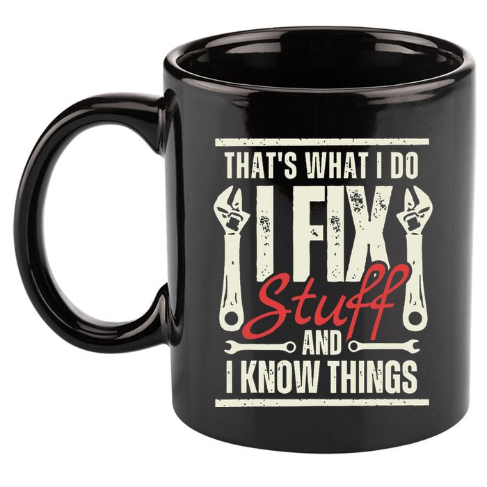 Funny I Fix Stuff T Mechanic Engineer Garage 11oz C Handle Ceramic Mug