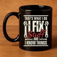 Funny I Fix Stuff T Mechanic Engineer Garage 11oz C Handle Ceramic Mug