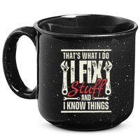 Funny I Fix Stuff T Mechanic Engineer Garage 15oz Campfire Ceramic Mug
