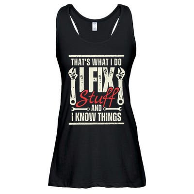 Funny I Fix Stuff T Mechanic Engineer Garage Ladies Essential Flowy Tank
