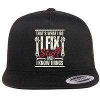 Funny I Fix Stuff T Mechanic Engineer Garage Flatbill Hat