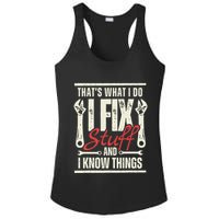 Funny I Fix Stuff T Mechanic Engineer Garage Ladies PosiCharge Competitor Racerback Tank