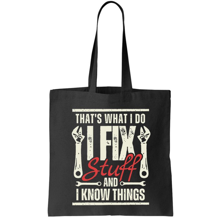 Funny I Fix Stuff T Mechanic Engineer Garage Bag