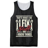 Funny I Fix Stuff T Mechanic Engineer Garage Mesh Reversible Basketball Jersey Tank