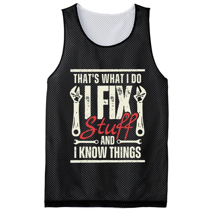 Funny I Fix Stuff T Mechanic Engineer Garage Mesh Reversible Basketball Jersey Tank