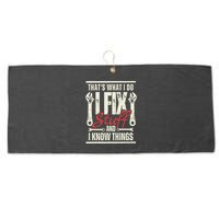 Funny I Fix Stuff T Mechanic Engineer Garage Large Microfiber Waffle Golf Towel