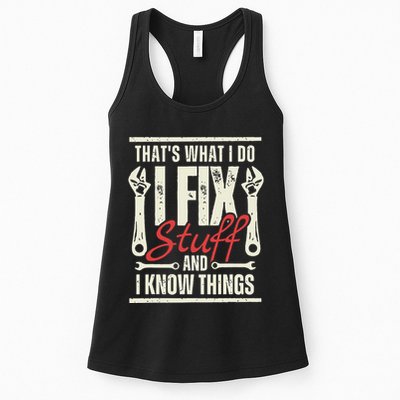 Funny I Fix Stuff T Mechanic Engineer Garage Womens Tank Top