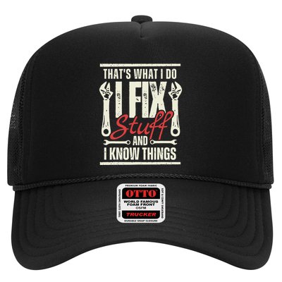 Funny I Fix Stuff T Mechanic Engineer Garage Trucker Hat