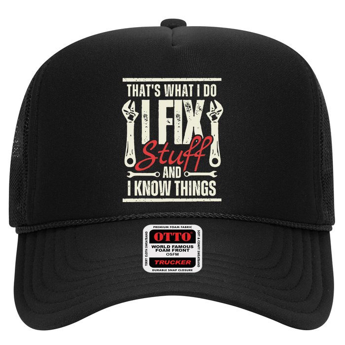 Funny I Fix Stuff T Mechanic Engineer Garage Trucker Hat