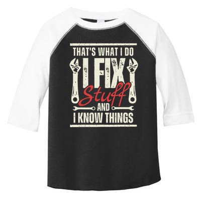 Funny I Fix Stuff T Mechanic Engineer Garage Toddler Fine Jersey T-Shirt