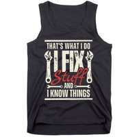 Funny I Fix Stuff T Mechanic Engineer Garage Tank Top