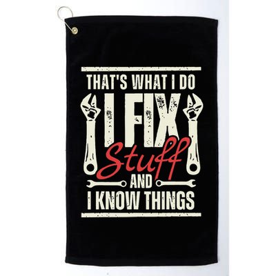 Funny I Fix Stuff T Mechanic Engineer Garage Golf Towel