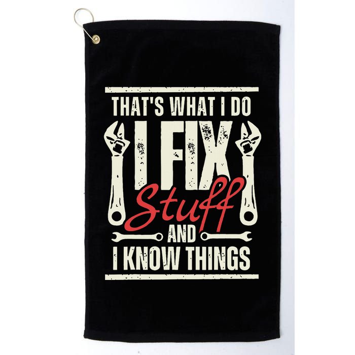 Funny I Fix Stuff T Mechanic Engineer Garage Golf Towel