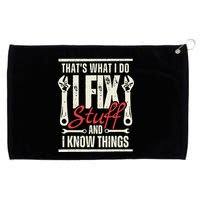 Funny I Fix Stuff T Mechanic Engineer Garage Grommeted Golf Towel