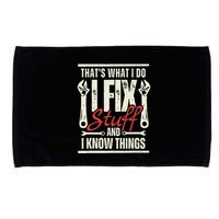 Funny I Fix Stuff T Mechanic Engineer Garage Microfiber Hand Towel