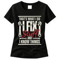 Funny I Fix Stuff T Mechanic Engineer Garage Womens T-Shirt