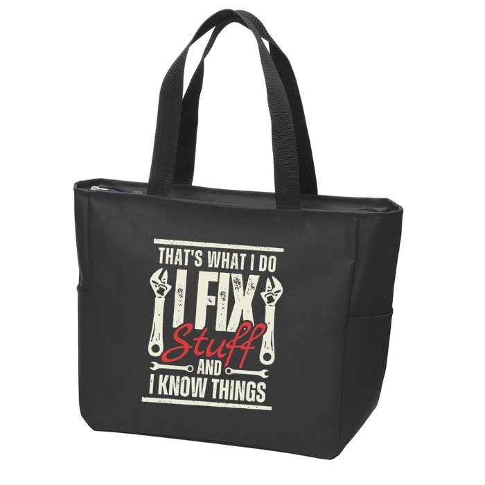 Funny I Fix Stuff T Mechanic Engineer Garage Zip Tote Bag