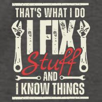 Funny I Fix Stuff T Mechanic Engineer Garage Vector Backpack