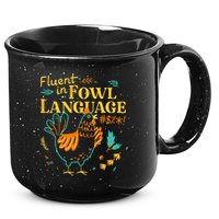 Fluent In Fowl Language Funny Novelty Chicken Lover 15oz Campfire Ceramic Mug