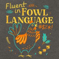 Fluent In Fowl Language Funny Novelty Chicken Lover Cotton Canvas Backpack
