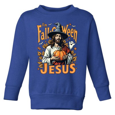 Funny IM Falloween Jesus Christian Halloween Thanksgiving Meaningful Gift Toddler Sweatshirt