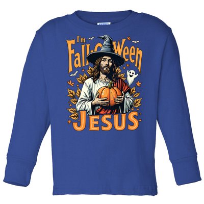 Funny IM Falloween Jesus Christian Halloween Thanksgiving Meaningful Gift Toddler Long Sleeve Shirt