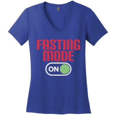 Funny Intermittent Fasting Mode On Fasting Gift Women's V-Neck T-Shirt