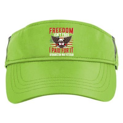 Freedom Isn't Free Proud Afghanistan War Veteran Ribbon Dad Gift Adult Drive Performance Visor