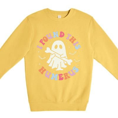 Funny I Found This Humerus Boo Ghost Halloween Premium Crewneck Sweatshirt