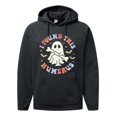 Funny I Found This Humerus Boo Ghost Halloween Performance Fleece Hoodie