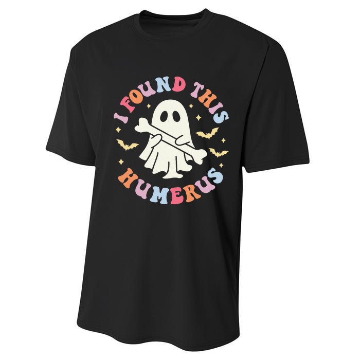 Funny I Found This Humerus Boo Ghost Halloween Performance Sprint T-Shirt