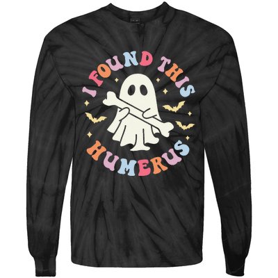 Funny I Found This Humerus Boo Ghost Halloween Tie-Dye Long Sleeve Shirt