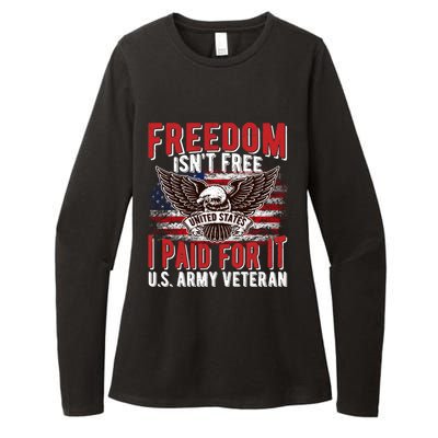 Freedom Isn't Free Proud Army Veteran Dad Grandpa Funny Gift Womens CVC Long Sleeve Shirt