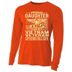 Freedom Isn't Free Proud Daughter Of A Vietnam Veteran Gift Cooling Performance Long Sleeve Crew