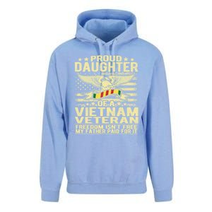 Freedom Isn't Free Proud Daughter Of A Vietnam Veteran Gift Unisex Surf Hoodie